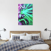 Alienlaserogen met een reptielenknobbel canvas afdruk (Insitu (Slaapkamer))