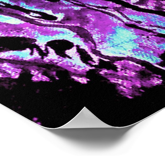 Alienlaserogen met een reptielenknobbel poster (Hoek)