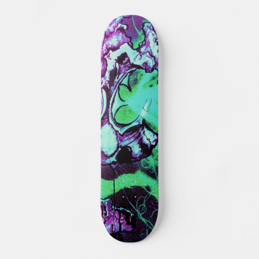 Alienlaserogen met een reptielenknobbel skateboard (Voorkant)