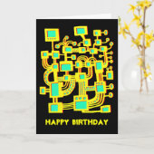 Alienmachine - Birthday Kaart (Gele Bloem)