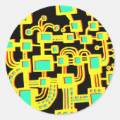 Alienmachine Ronde Sticker (Voorkant)