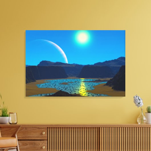 Alienplaneet Canvas Afdruk (Insitu (Woonkamer))