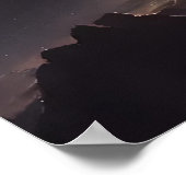 Alienplaneet, maan en zon in de lucht | AI Art. Poster (Hoek)