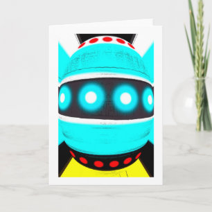 Alienrobot Feestdagen Kaart