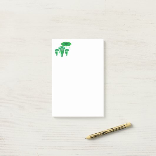 Aliens-aankomst Post-it® Notes (Op bureau)