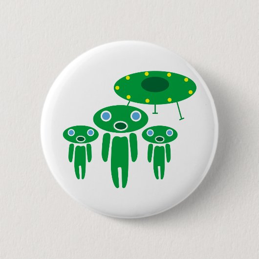 Aliens-aankomst Ronde Button 5,7 Cm (Voorkant)