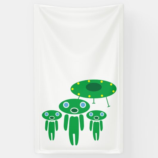 Aliens-aankomst Spandoek (Verticaal)