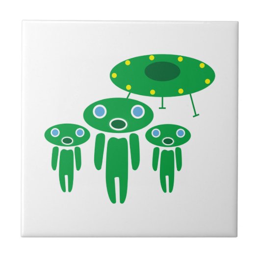 Aliens-aankomst Tegeltje (Voorkant)