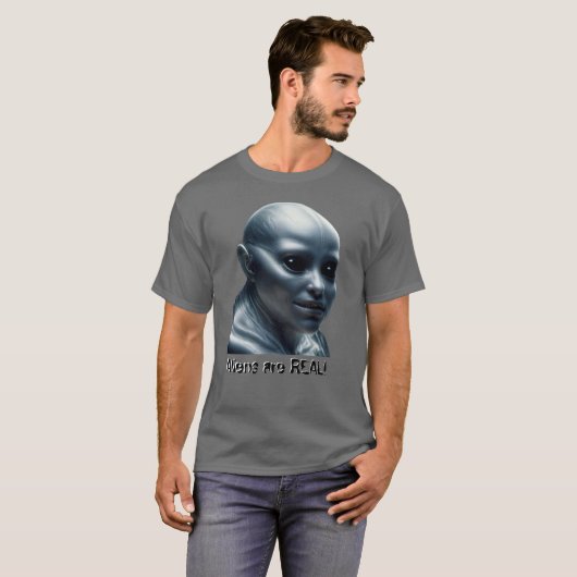 Aliens are REAL! T-shirt (Voorkant volledig)