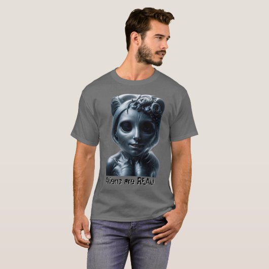 Aliens are REAL! T-shirt (Voorkant volledig)