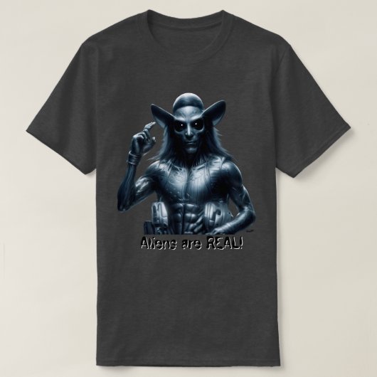 Aliens are REAL! T-shirt (Design voorkant)