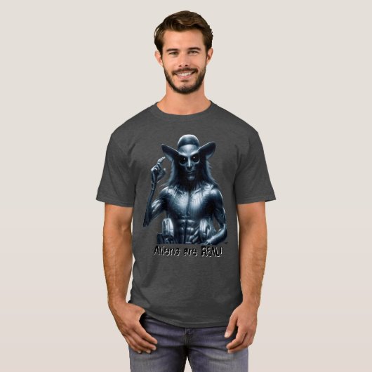 Aliens are REAL! T-shirt (Voorkant volledig)