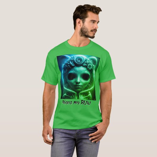 Aliens are REAL! T-shirt (Voorkant volledig)