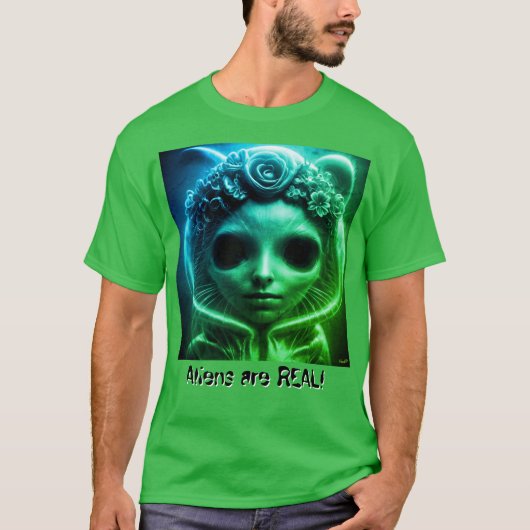Aliens are REAL! T-shirt (Voorkant)