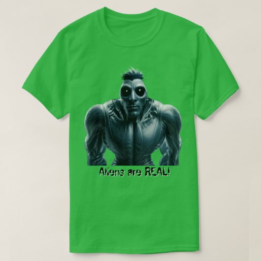 Aliens are REAL! T-shirt (Design voorkant)