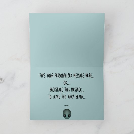 Aliens Art-kaarten Invitatie Aangepaste Halloween- (Binnen)