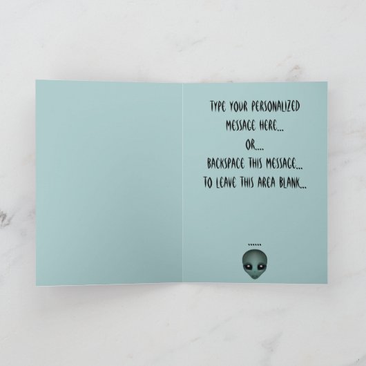 Aliens Art Kaarten Uitnodiging tot aangepaste hall (Binnen)