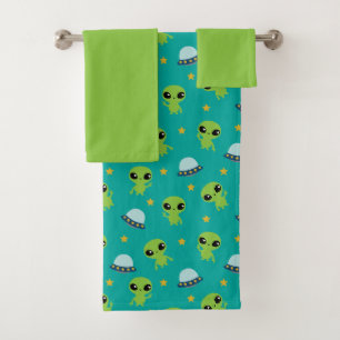 Aliens Bath Towel set Bad Handdoek
