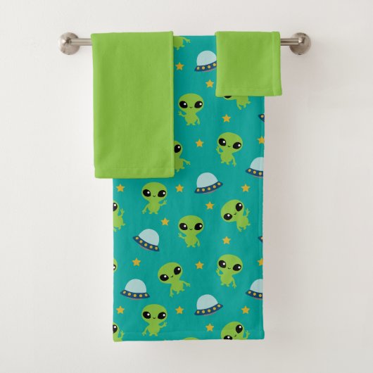 Aliens Bath Towel set Bad Handdoek (Insitu)