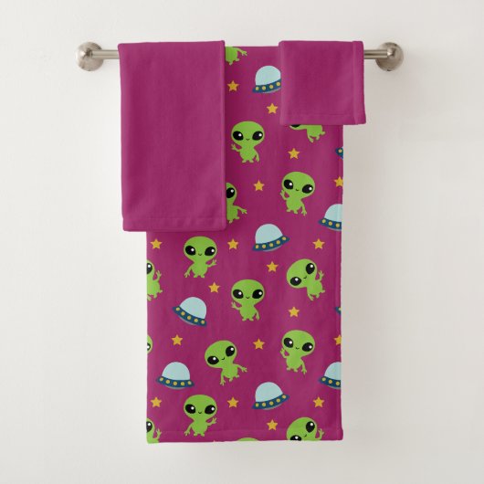 Aliens Bath Towel set Bad Handdoek (Insitu)