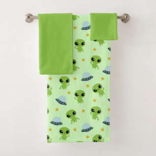 Aliens Bath Towel set Bad Handdoek