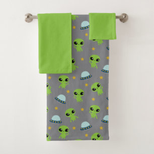 Aliens Bath Towel set Bad Handdoek