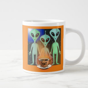 Aliens Benieuwd naar een kopje koffie Grote Koffiekop
