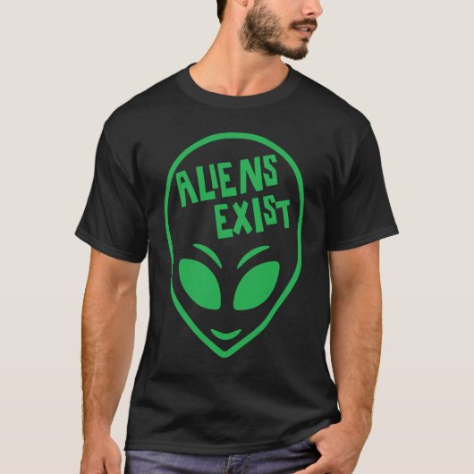 Aliens bestaan t-shirt (Voorkant)
