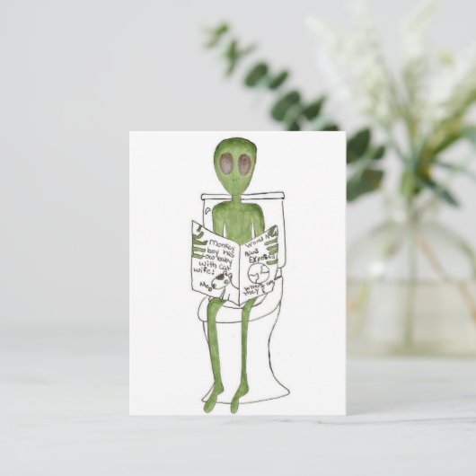Aliens blootgesteld briefkaart (Staand voorkant)