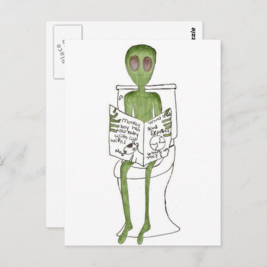 Aliens blootgesteld briefkaart (Voorkant / Achterkant)