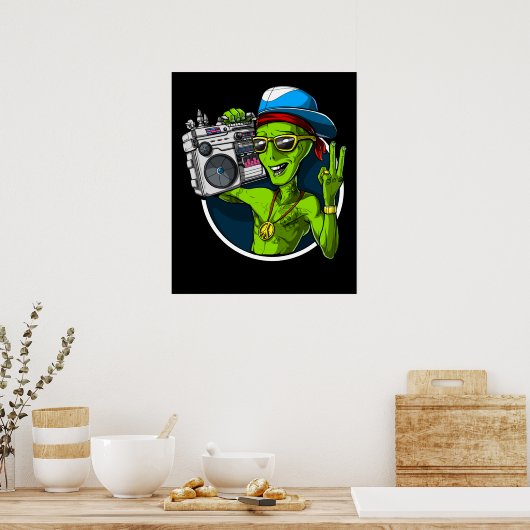 Aliens Boombox Poster (Keuken)