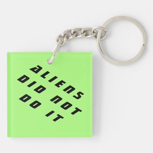 Aliens bouwden geen piramides sleutelhanger (Achterkant)