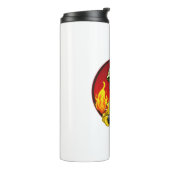 Aliens brandweerman aan thermosbeker (Gedraaid links)