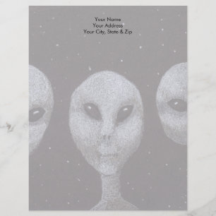Aliens Briefhoofd Sjabloon