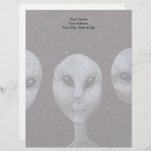 Aliens Briefhoofd Sjabloon (Voorkant / Achterkant)