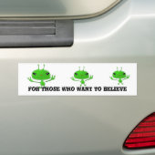 Aliens Bumpersticker voor degenen die willen gelov (Op auto)