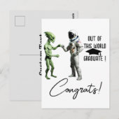 Aliens Bumping Fists Uit de wereld Afstuderen Briefkaart (Voorkant / Achterkant)