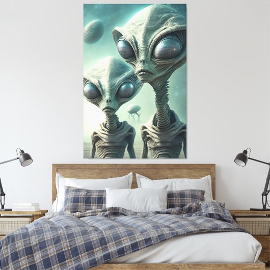 Aliens! Canvas Afdruk (Insitu (Slaapkamer))