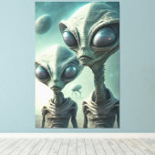 Aliens! Canvas Afdruk (Insitu (Houten vloer))