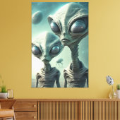 Aliens! Canvas Afdruk (Insitu (Woonkamer))