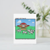 Aliens Cows Briefkaart (Staand voorkant)