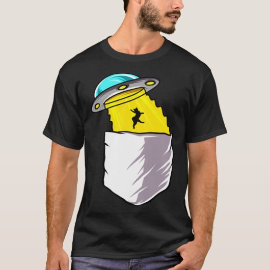 Aliens Cryptozoology Abduction  Cute Pocket Style T-shirt (Voorkant)