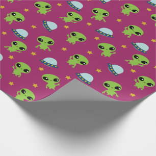 Aliens die papier met onmiddellijke verpakking geb