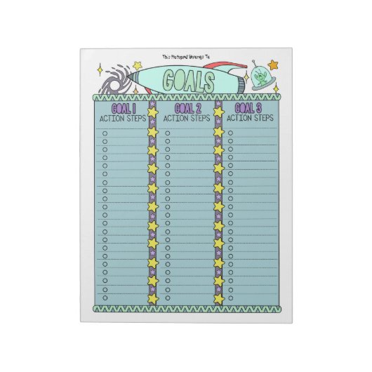 Aliens Doelenplanner Aangepaste Notitieblok (Linkerzijde)