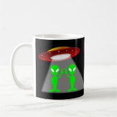 Aliens en Flying Saucer Koffiemok (Links)