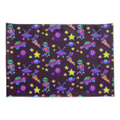 Aliens en sterren in de buitenruimte afdrukken Kin Kussensloop (Achterkant-Rechts)