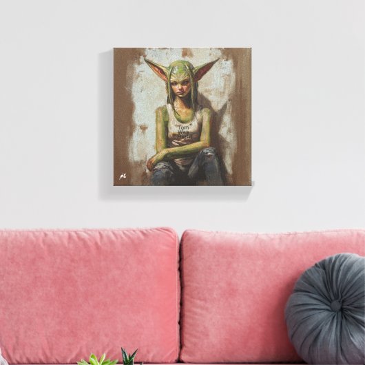 Aliens Exist Canvas Afdruk (Insitu (Woonkamer))