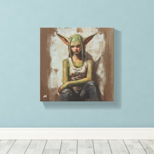 Aliens Exist Canvas Afdruk (Insitu (Houten vloer))