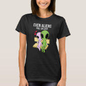 Aliens Fall In Love Girlfriend Boyfriend T-shirt (Voorkant)