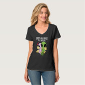 Aliens Fall In Love Girlfriend Boyfriend T-shirt (Voorkant volledig)